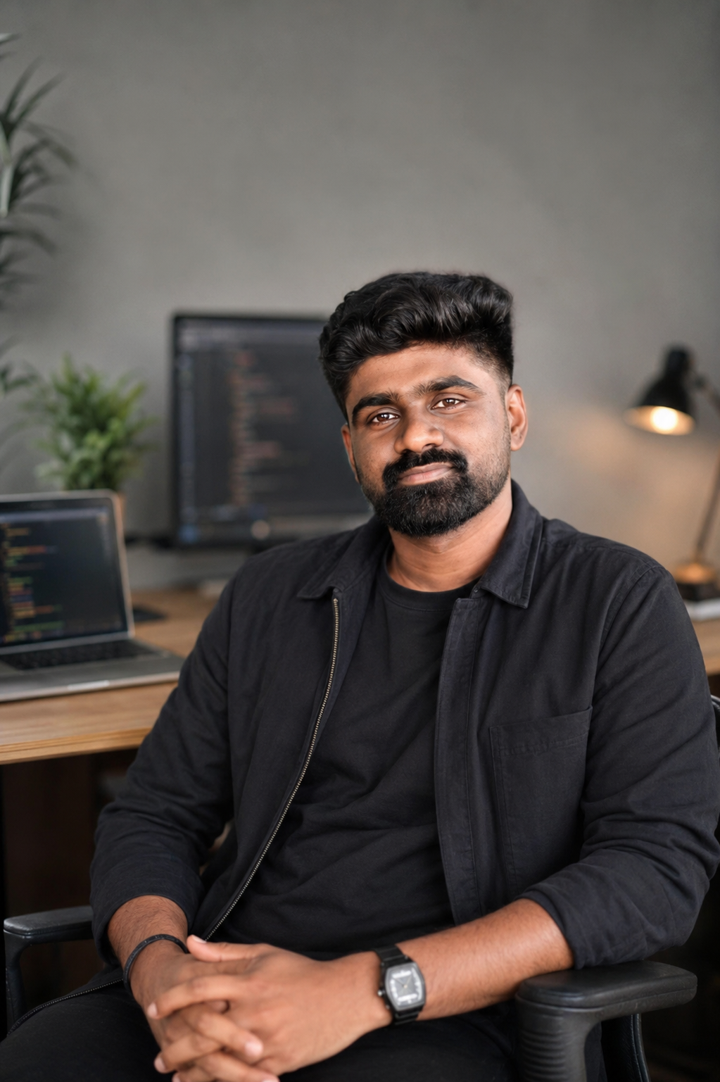 Sarath M S working at workspace